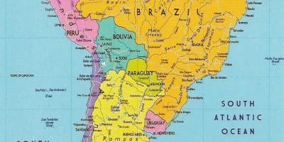 نقشه گویان آمریکای جنوبی 