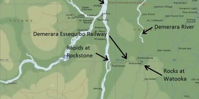 نقشه essequibo سواحل گویان